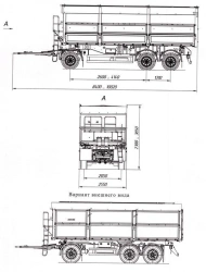 Tipper trailer 8596-42A with CEYLAN AS-1210-225-ST-OV axles with load capacity of 12 tonnes