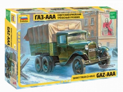 Assembled model Soviet army three-axle truck (GAZ-AAA)