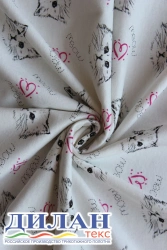 Mixed knitted fabric (95% cotton, 5% polyurethane) printed: kulirnaya smoother
