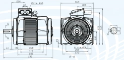 AC electric motors of 5AN 280 series asynchronous with squirrel cage rotor with power more than 75 kW, but not more than 375 kW.