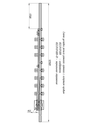 FRAMEWAY WITH STRIKE ROLL of P65 type 1/6 (project 822.01.01.01.000/-01)