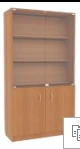 Display rack open, 3-shelf with glass