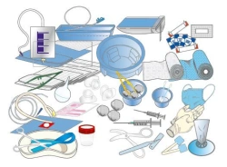 Single-use sterile surgical multi-component stacking set according to TU 9398-002-51834327-2015
