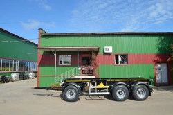 Three-axle container trailer model PR-27 of modification PR-27P with axle unit BPW HSFALM 9010-15 V36 61.68.361.147QS, with tyre