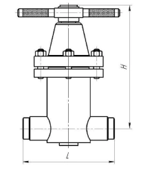 Bellows welded shut-off valve (valve) KZS