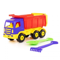 "Premium", Dump Truck + Large Shovel, Large Rake, Item No. 9851.