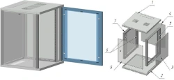 19" wall mounted telecoms cabinet ??-?-18U-600?800-??