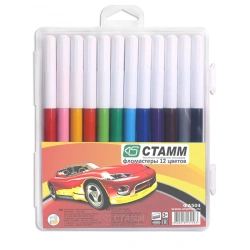 Crayons "Cars", 12 colours, washable, plastic pencil case, europodweight
