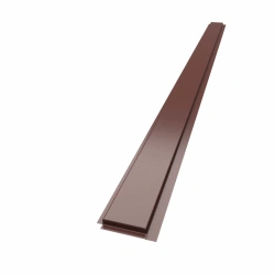 Linear metal panel "Yar'panel" -L - narrow (145x 2 470 mm) - Brown matt-0,45 mm