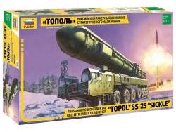 Assembled model Russian Topol strategic missile system