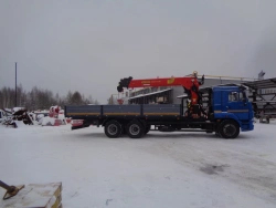 Special truck with hydraulic loading crane of MKMA type on the basis of KAMAZ 43118 and its modifications 41K07N-UL