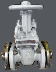 Steel wedge gate valve with sliding spindle and handwheel RN 1,6 MPa DN 50