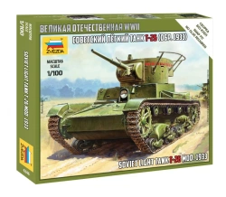 Assembled model Soviet light tank T-26 (rev. 1933)