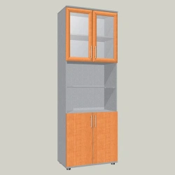 Document cabinet with two glass doors in frame profile model ??-5