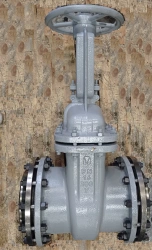 Steel wedge gate valve with sliding spindle and handwheel RN 1,6 MPa DN 300