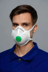 Disposable filtering mask for protection against aerosols "Respirator "SPIRO-312E" FFP2 NR D".