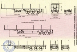 Semitrailer, brand UZST, type 9178, modifications 9178-0000025, 9178-0000026, 9178-0000027, 9178-0000028, 9178-0000029, 9178-000