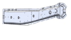 Right-hand tailgate rack A9606415710