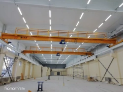Single girder electric overhead travelling cranes with load capacity up to 16 tonnes.