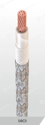 On-board heat-resistant wire for operation at voltage up to 250 V AC of frequency up to 6000 Hz or up to 350 V DC.