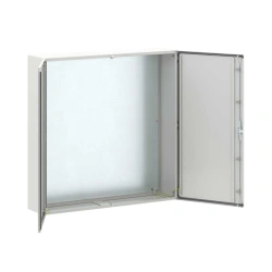 Curtain enclosures STE made of sheet steel with solid door