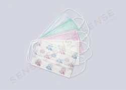 Medical disposable masks "Children's" 12,0 cm x 9,0 cm, three-layer, on elastic bands 50 pcs.