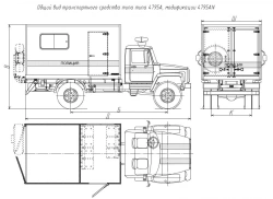 Trucks with diesel engine mod. 4795AN without CMU on the basis of GAZ chassis mod. 33086, 33088/TC GAZ mod. 33086, 33088