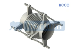 KSSO - bellows shear-axial compensator with couplers for technological pipelines; DN from 65mm to 1200mm; working temperature: 1