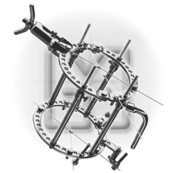 Set of parts for compression-distraction devices of G.A.Ilizarov for treatment of bone fractures KDAK-01-"MT-Kazan" according to