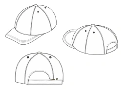 Headwear for employees of departmental security of PJSC Transneft. Baseball caps (B) of antistatic mixed fabrics with MBO impreg