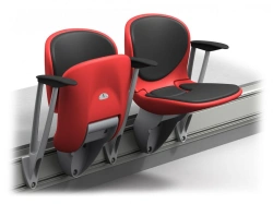 Semi-upholstered folding armchair "Etalon-M" with armrest