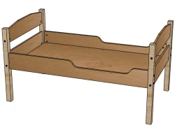 1-bed 1-bed nursery (solid + plywood)/ K05