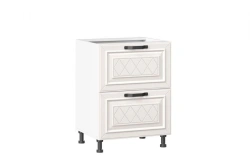 Marina LD.273130.000 Front set for kitchen cabinet 600 with 2 drawers (4) (Textured white oak)