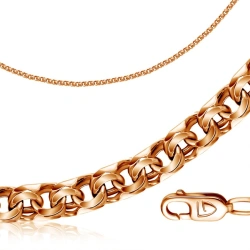 Chain "Bismarck (Springel)" handmade of 585 red gold.