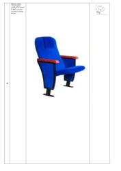 Armchair, brand "Auditorium", size: 540*700*1000 mm (W*H*H), cushion thickness 140 mm