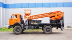 Automatic hydraulic lift AGP type 6706, modification 67063N on the basis of KAMAZ chassis type 43502, modification 43502-D5.