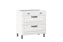 Type 4 LD.270200.000 Kitchen cabinet 800 with 3 drawers cabinet LUX (5) (White )