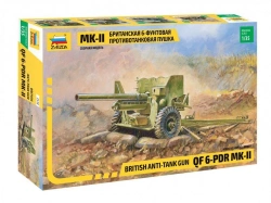 Assembled model "British 6-pounder anti-tank gun MK-II"