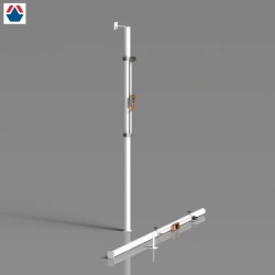 Wall-mounted volleyball racks Round d76 with tensioning system Art. OS-07050