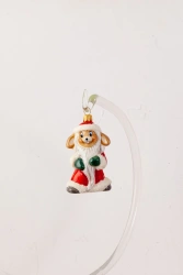 Licence Christmas tree toy made of glass "Father Frost Hare"
