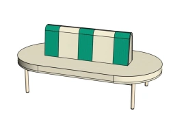 Sofa ''Oscar'' on metal frame H340/ NM36