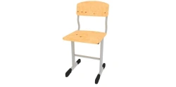 Non-adjustable 6 p.r. pupil's chair on flat-oval tube ??203.021