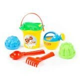 Set No. 238: Small bucket, flower strainer, trowel No. 2, rake No. 2, 2 moulds, small watering can No. 3, Article No. 4528.