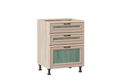 Country LD 245770.000 Front set for kitchen cabinet 600 with 3 drawers LUX Sonome Arch Light/Sono