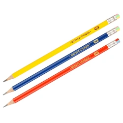Pencil b/g Multi-Pulti "Adventures of the Raccoon" HB, with eraser, three-edged, sharpened, assorted