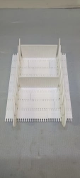 Modular strip ML5068 POM (xx X xx mm; partition with height H=xx mm in xx mm increments; side stop H=xx mm, edge margin xx mm; c