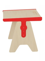 Single-seat adjustable desk / red