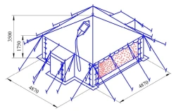 Unified sanitary-technical tent UST-56