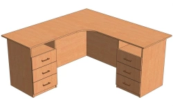 Two-desk corner writing desk. Model: SPU-2