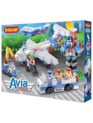 Children's developmental toy Bauer "Airline Bloks" set "Passenger airliner, bus, service vehicle and KDP